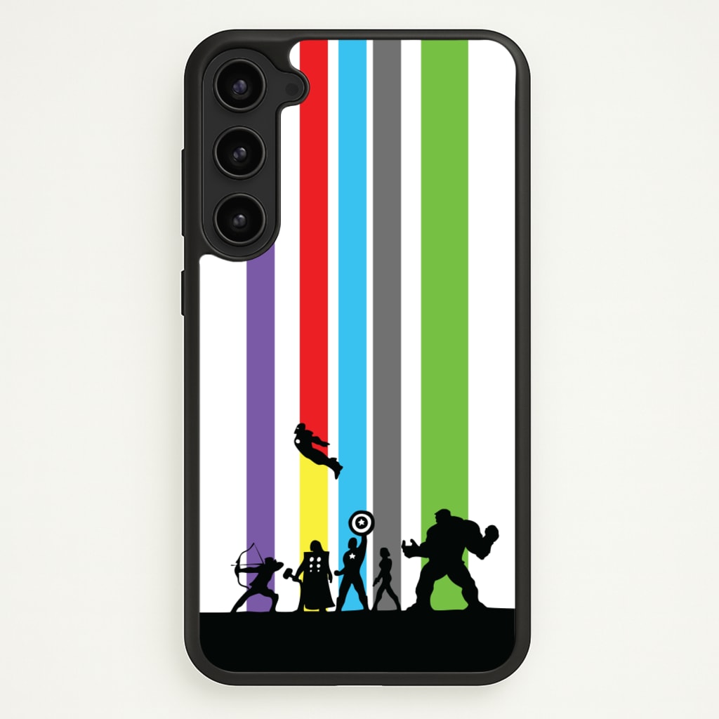 Superhero Team Silhouette - Marvel Phone Case for Galaxy S23