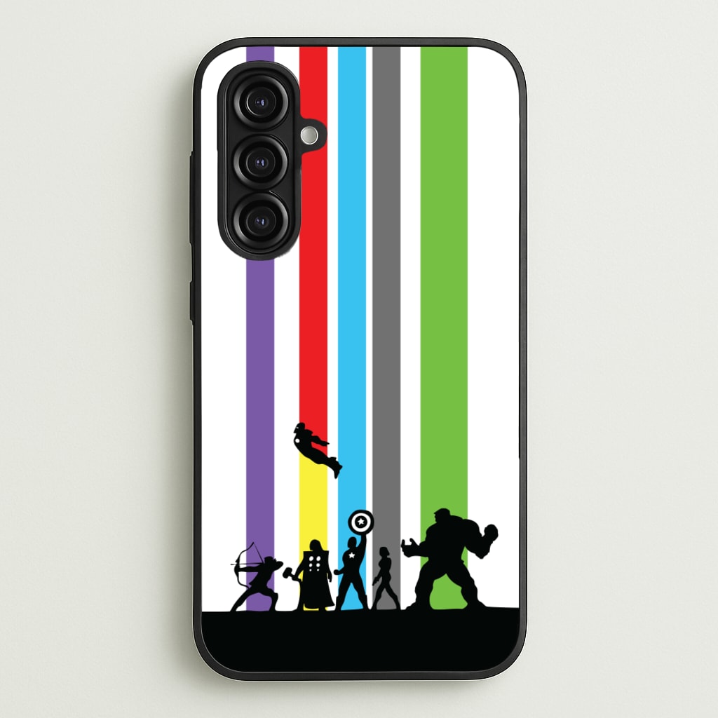 Superhero Team Silhouette - Marvel Phone Case for Galaxy A16