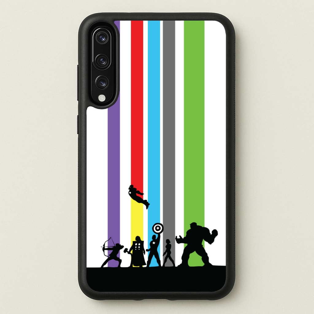 Superhero Team Silhouette - Marvel Phone Case for Huawei P20 Pro