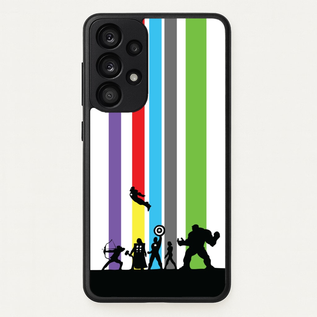 Superhero Team Silhouette - Marvel Phone Case for Galaxy A53