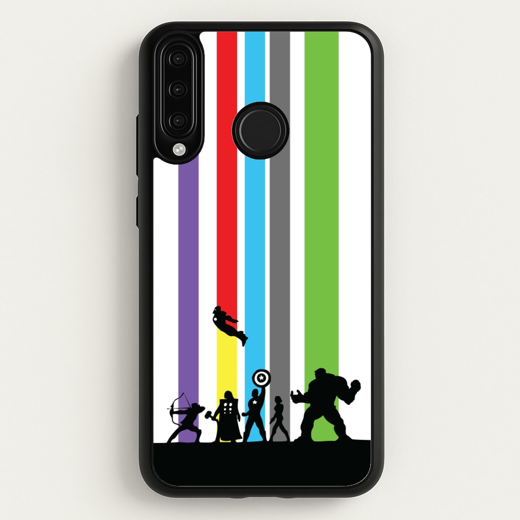 Superhero Team Silhouette - Marvel Phone Case for Huawei P30 Lite