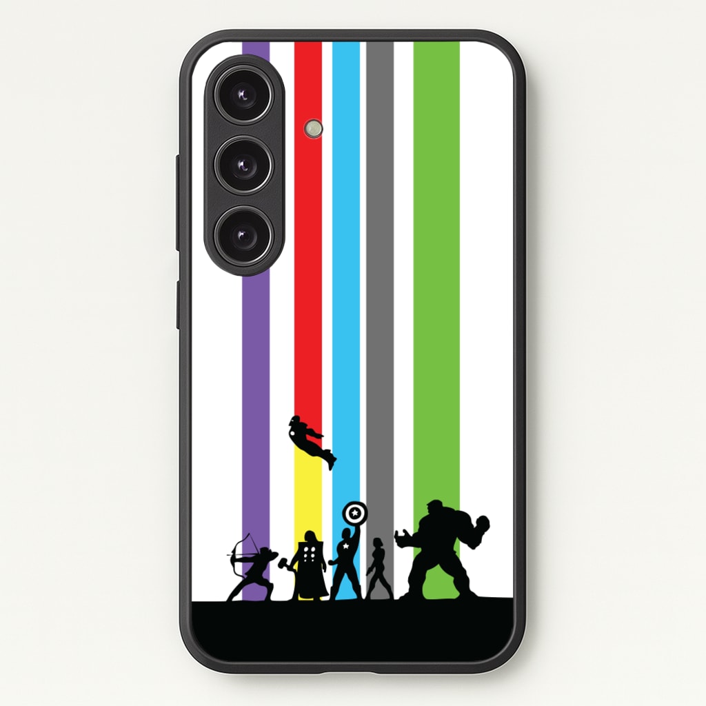 Superhero Team Silhouette - Marvel Phone Case for Galaxy S24