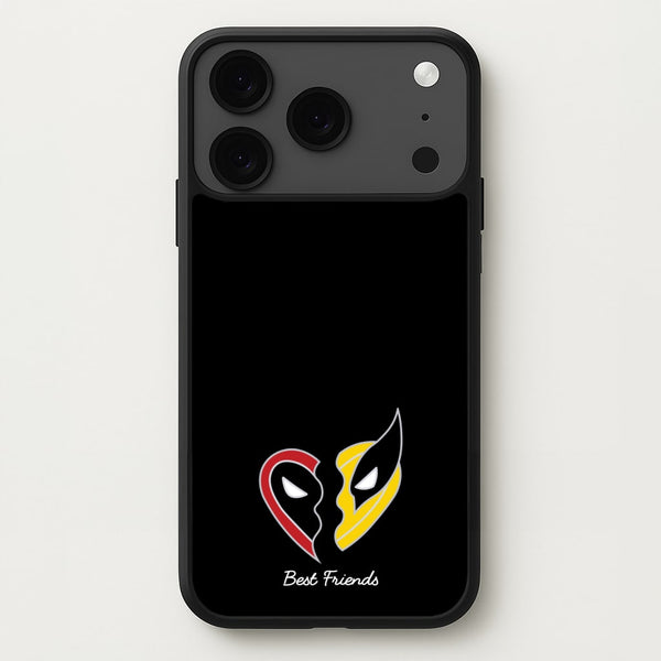 Superhero Best Friends Locket Phone Case for iPhone 17 Pro