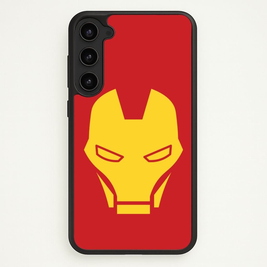 Red Robot Super Hero Face - Marvel Phone Case for Galaxy S23
