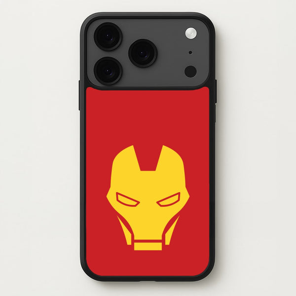 Red Robot Super Hero Face Phone Case for iPhone 17 Pro Max