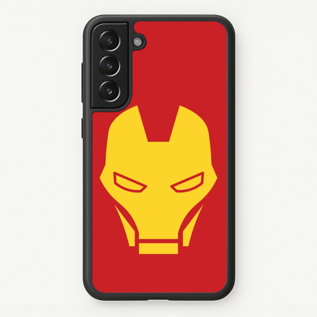 Red Robot Super Hero Face - Marvel Phone Case for Galaxy S21FE
