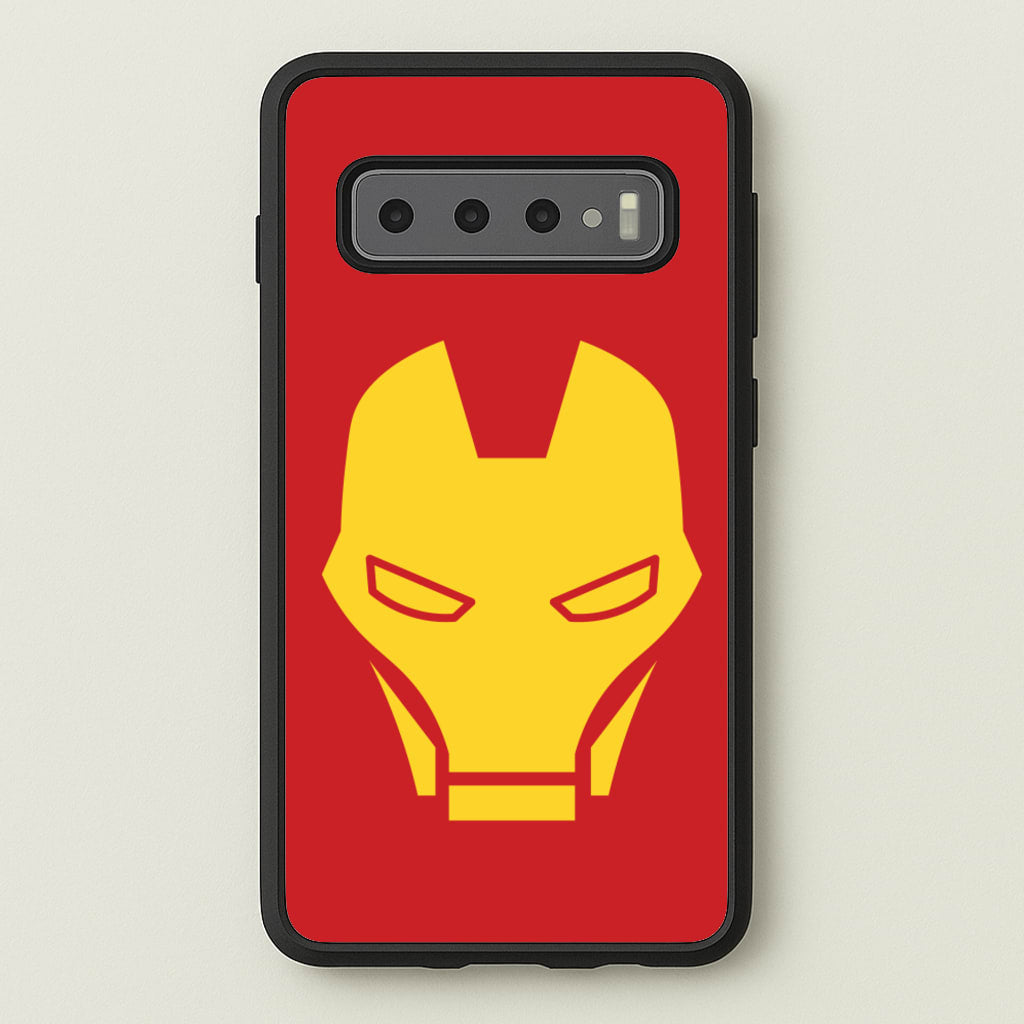 Red Robot Super Hero Face - Marvel Phone Case for Galaxy S10 Plus