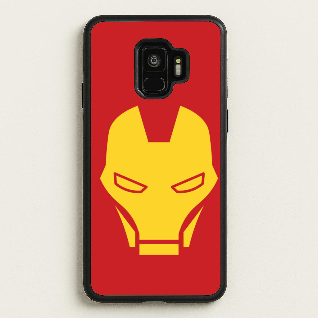Red Robot Super Hero Face - Marvel Phone Case for Galaxy S9