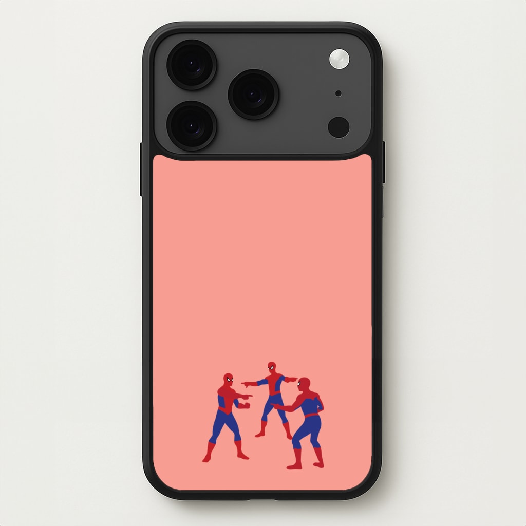 Spider Hero Pointing Meme Phone Case for iPhone 17 Pro Max