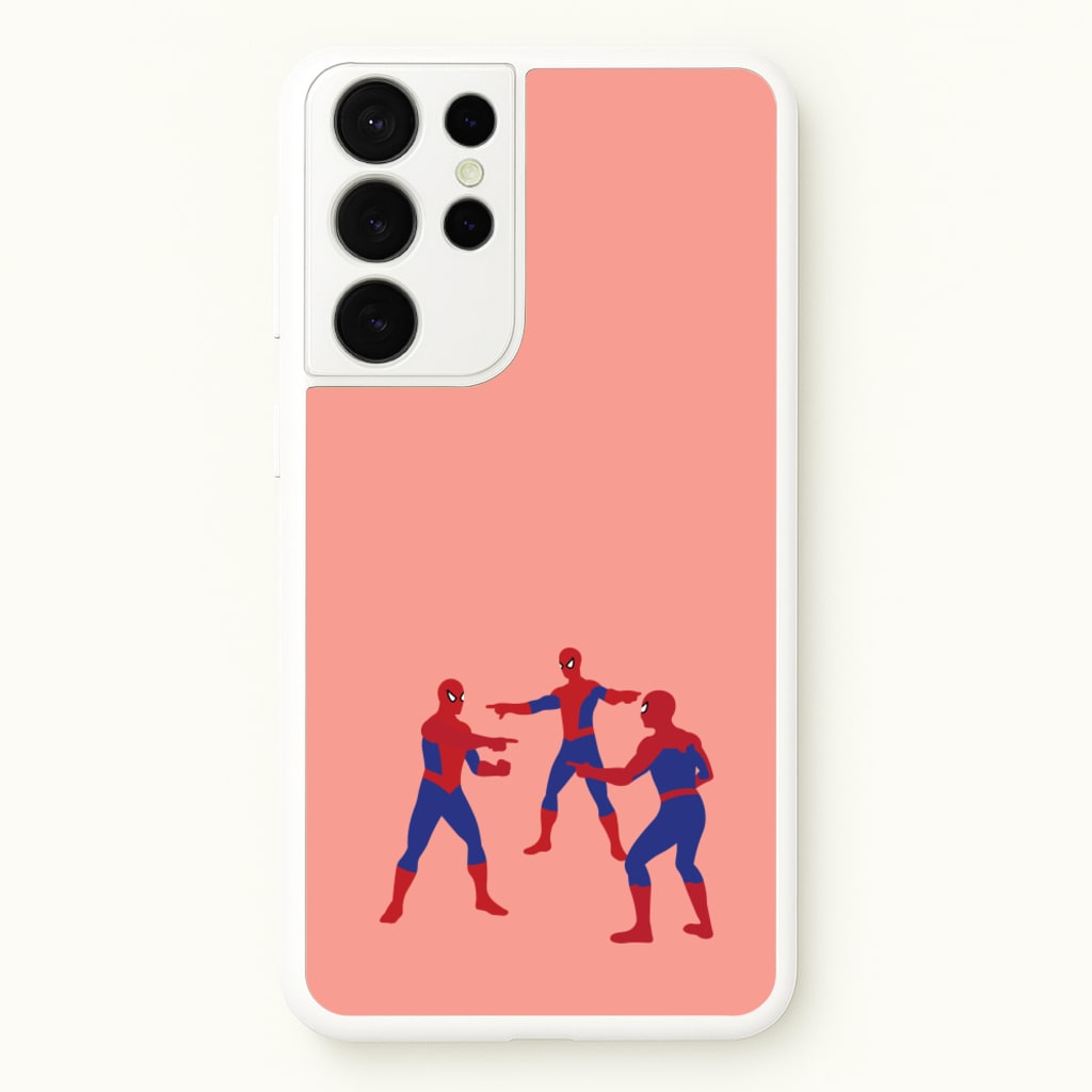 Spider Hero Pointing Meme - Marvel Phone Case for Galaxy S21 Ultra