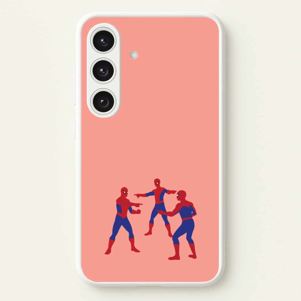 Spider Hero Pointing Meme - Marvel Phone Case for Galaxy S25 Plus