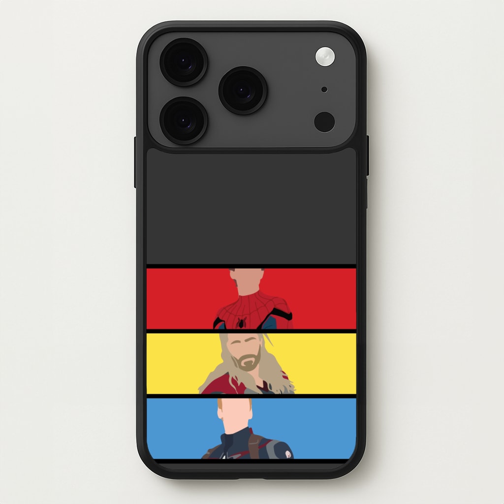 Superhero Team Red, Yellow And Blue Phone Case for iPhone 17 Pro