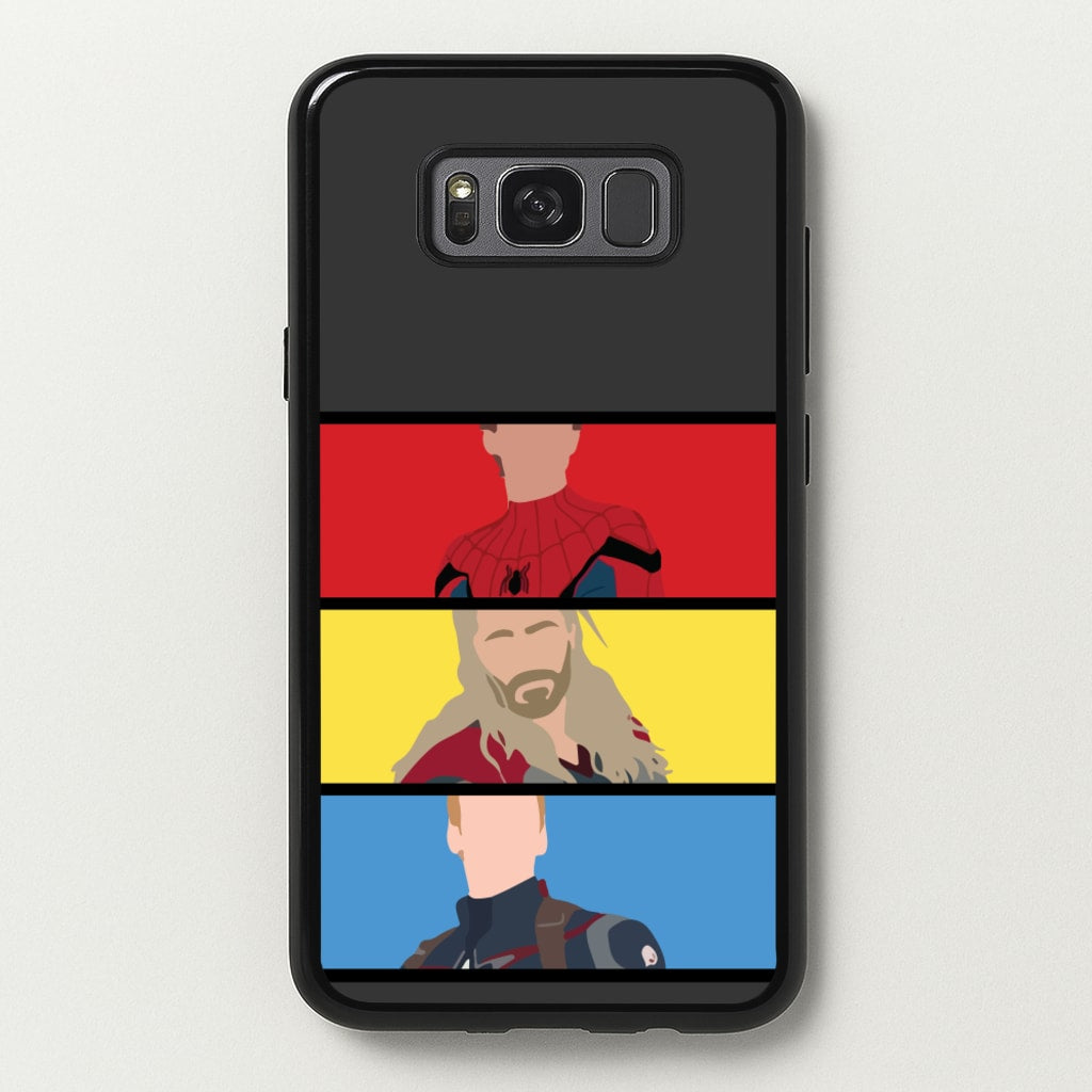 Superhero Team Red, Yellow And Blue - Marvel Phone Case for Galaxy S8 Plus