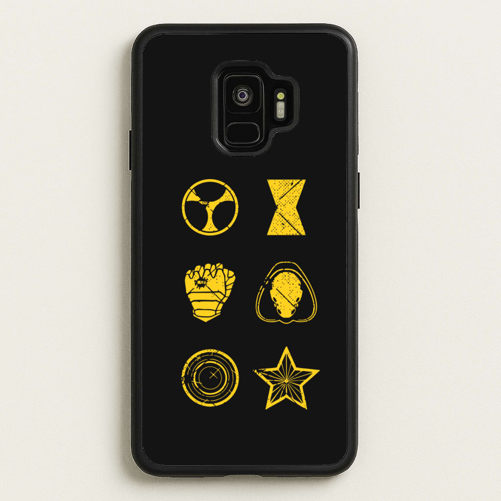 Antihero Symbols - Thunderbolts Phone Case for Galaxy S9