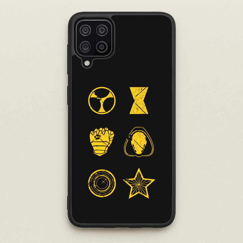 Antihero Symbols - Thunderbolts Phone Case for Galaxy A12