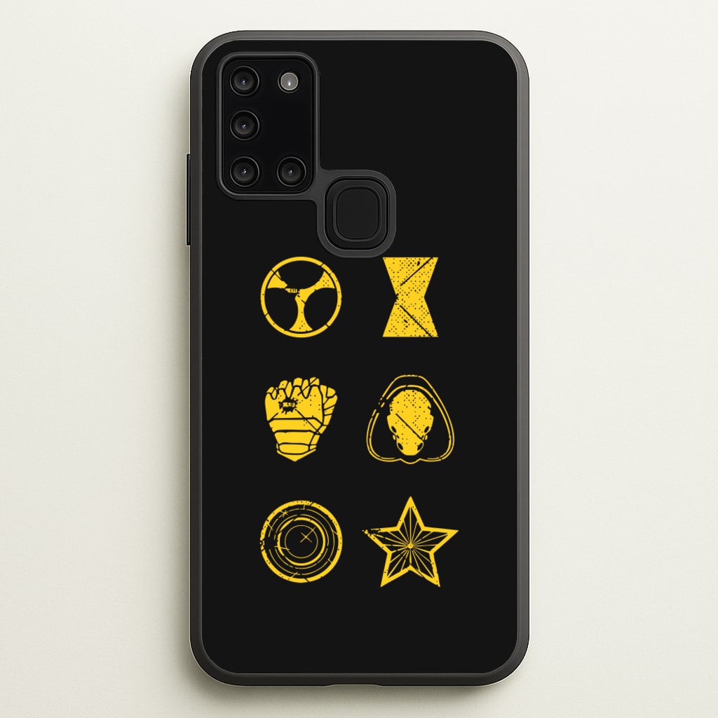 Antihero Symbols - Thunderbolts Phone Case for Galaxy A21s
