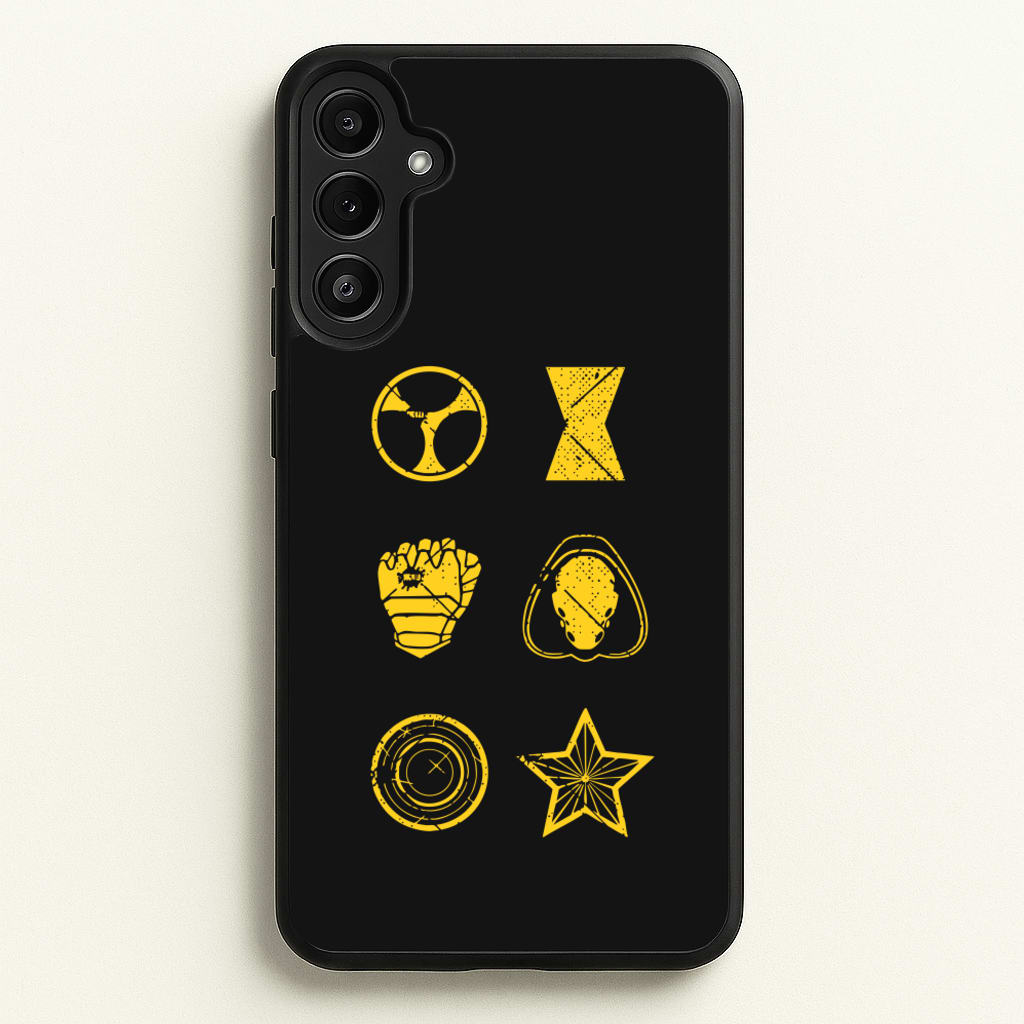 Antihero Symbols - Thunderbolts Phone Case for Galaxy A34