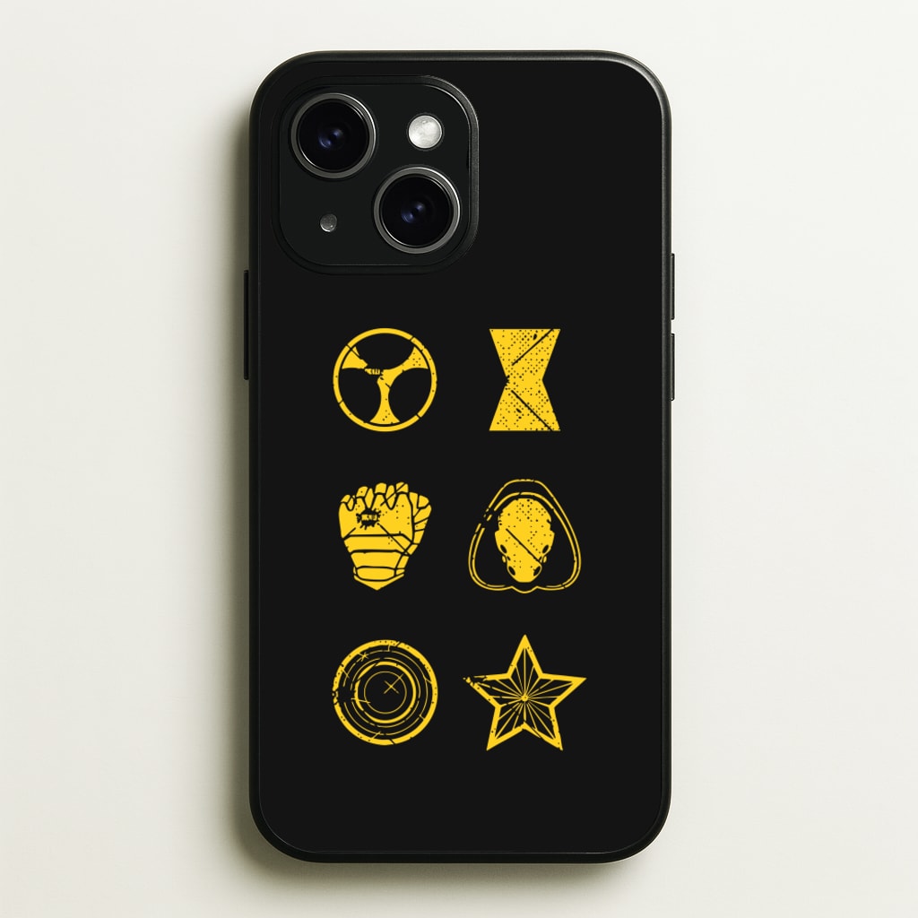Antihero Symbols - Thunderbolts Phone Case for iPhone 15
