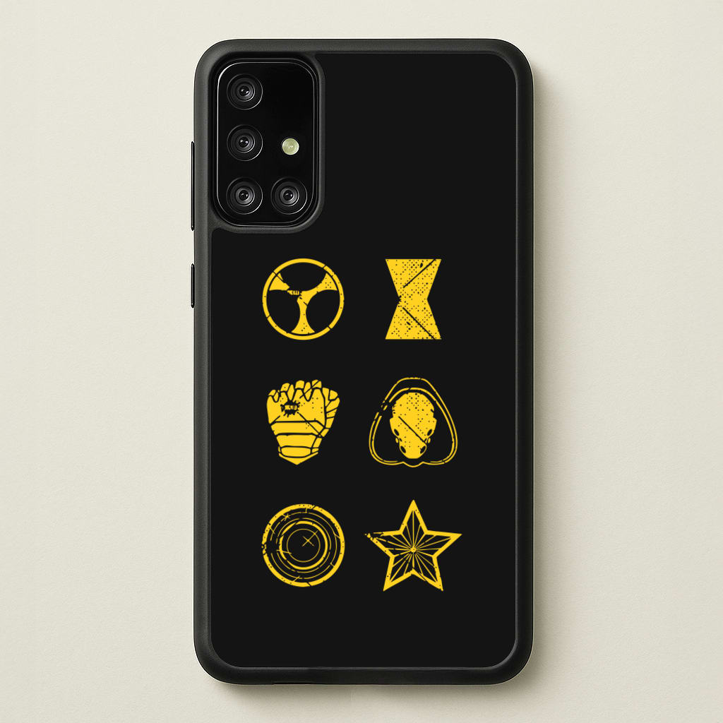 Antihero Symbols - Thunderbolts Phone Case for Galaxy A71