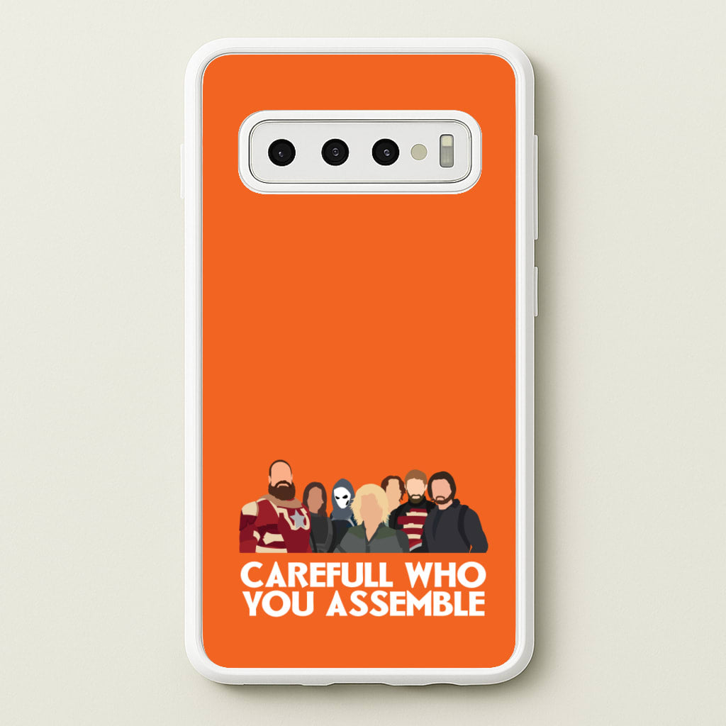Careful Who You Assemble - Thunderbolts Phone Case for Galaxy S10