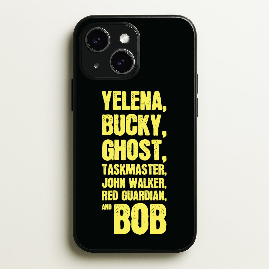 Antiheroes List - Thunderbolts Phone Case for iPhone 15