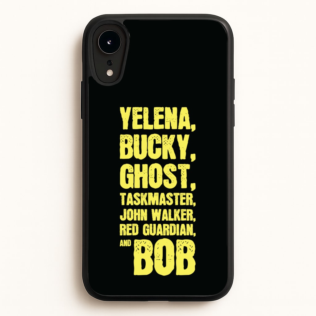 Antiheroes List - Thunderbolts Phone Case for iPhone XR