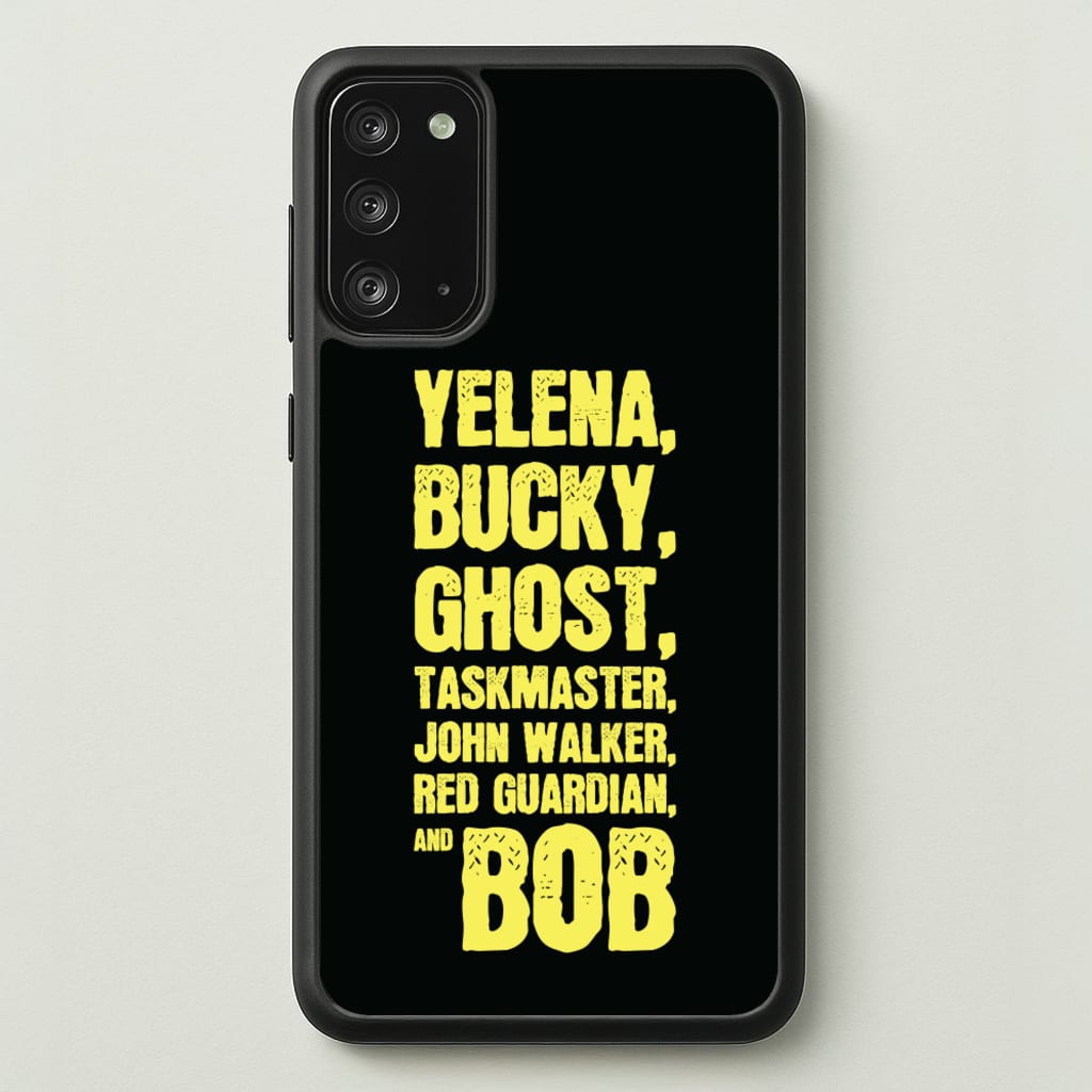 Antiheroes List - Thunderbolts Phone Case for Galaxy Note 20