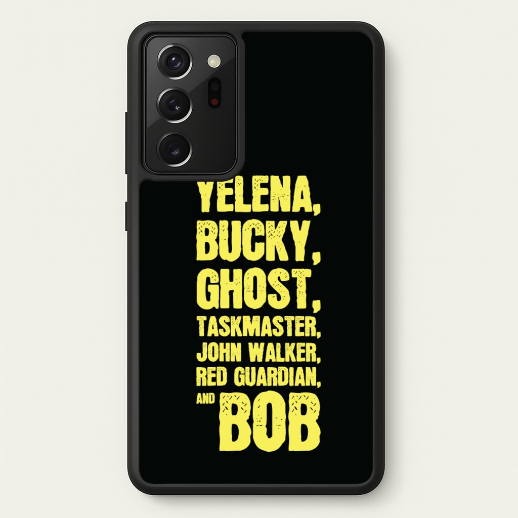 Antiheroes List - Thunderbolts Phone Case for Galaxy Note 20 Ultra