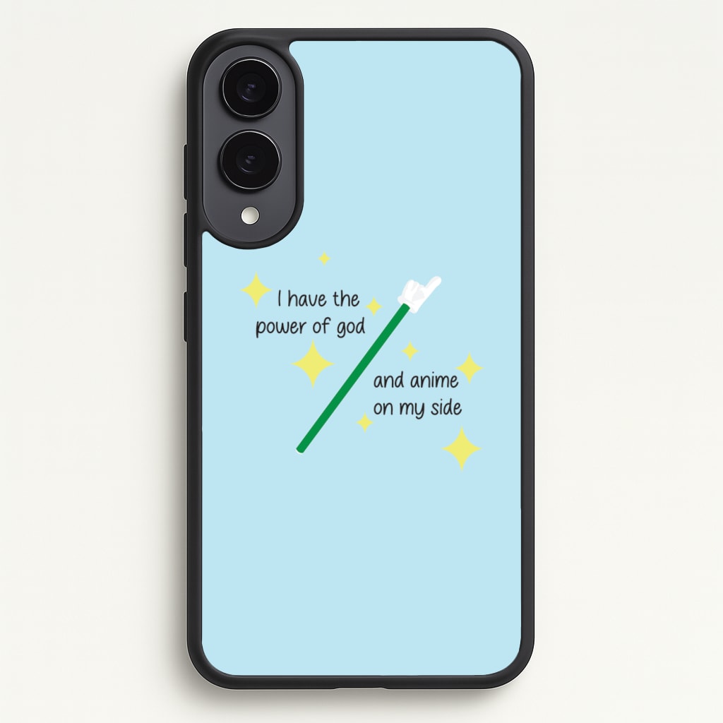 I Have The Power Of God And Anime On My Side - Memes - Memes Phone Case for Galaxy S25 Edge