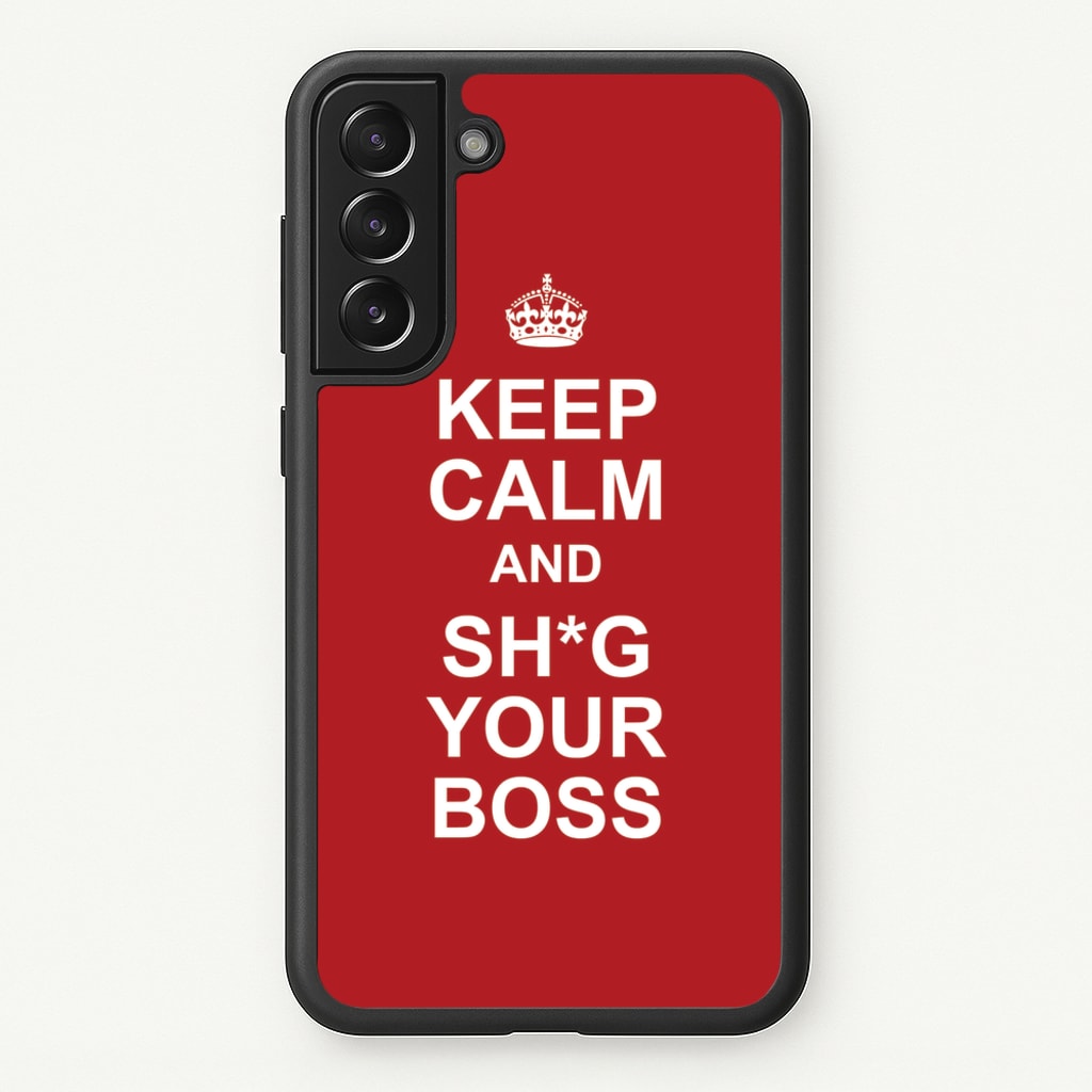 Keep Calm With Your Boss - TikTok Trends Phone Case for Galaxy S22 Plus