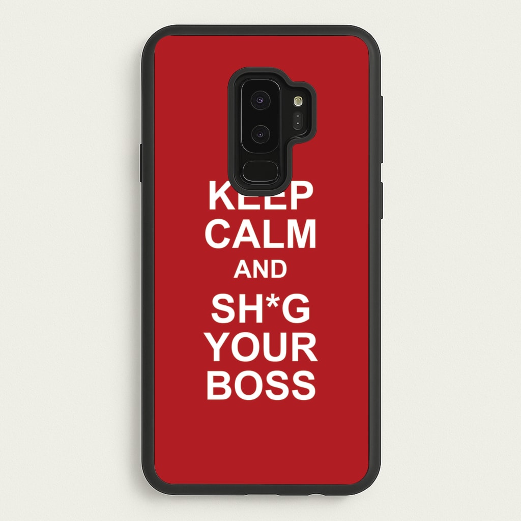 Keep Calm With Your Boss - TikTok Trends Phone Case for Galaxy S9 Plus