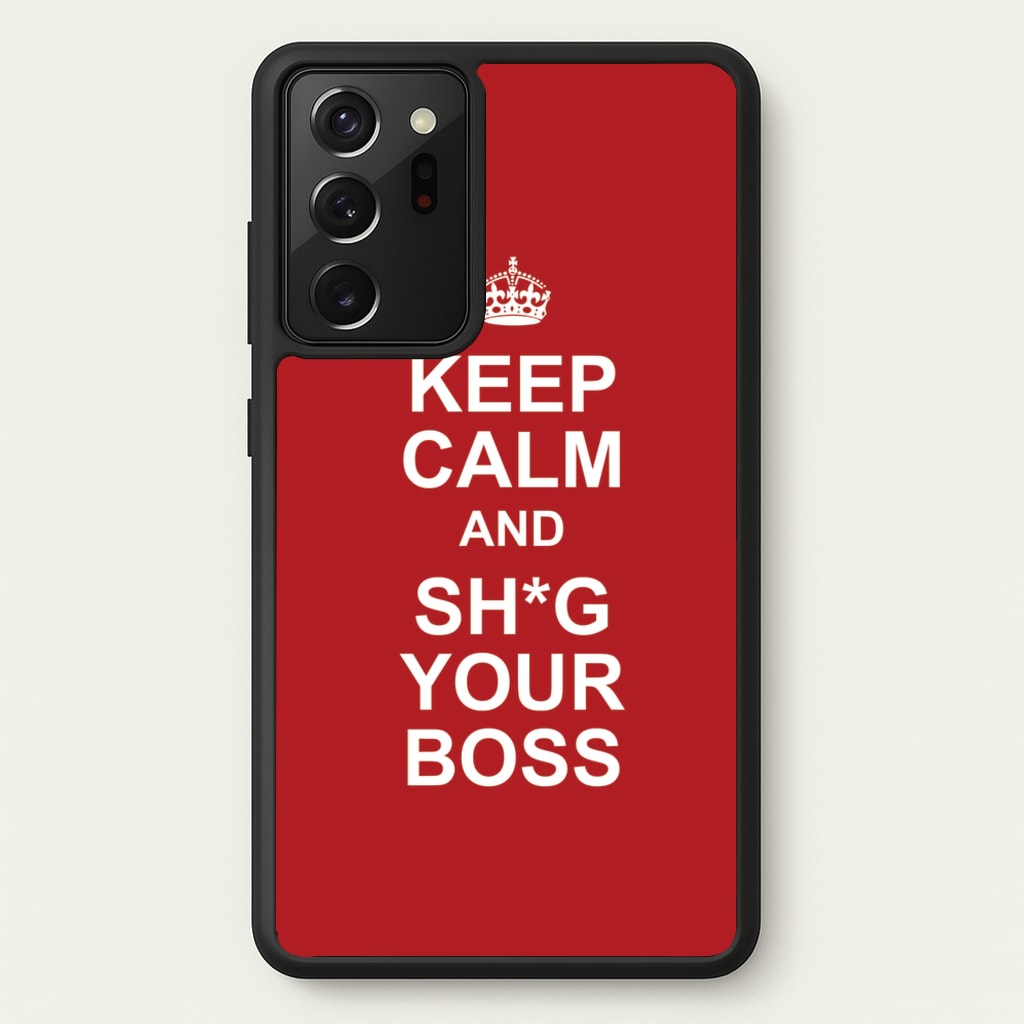 Keep Calm With Your Boss - TikTok Trends Phone Case for Galaxy Note 20 Ultra