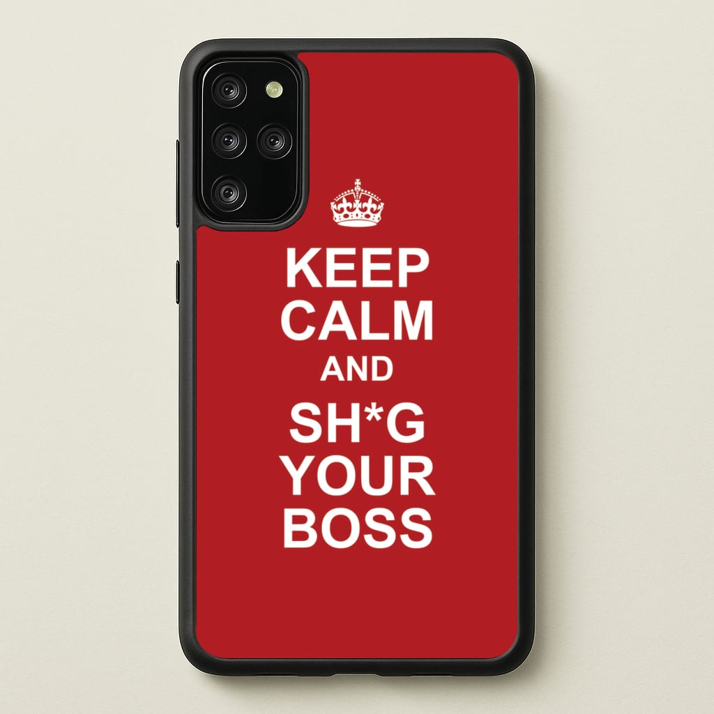 Keep Calm With Your Boss - TikTok Trends Phone Case for Galaxy S20 Plus