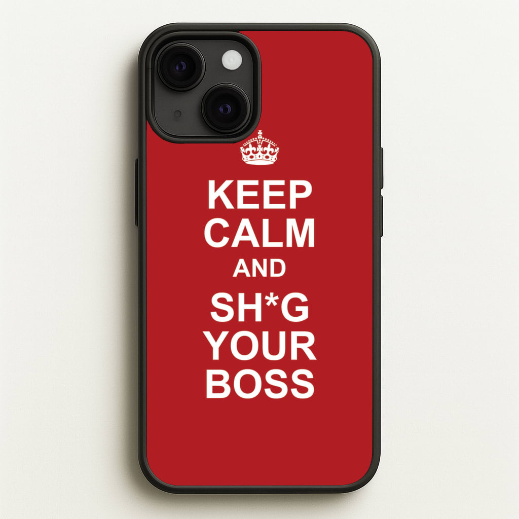 Keep Calm With Your Boss - TikTok Trends Phone Case for iPhone 13 Mini
