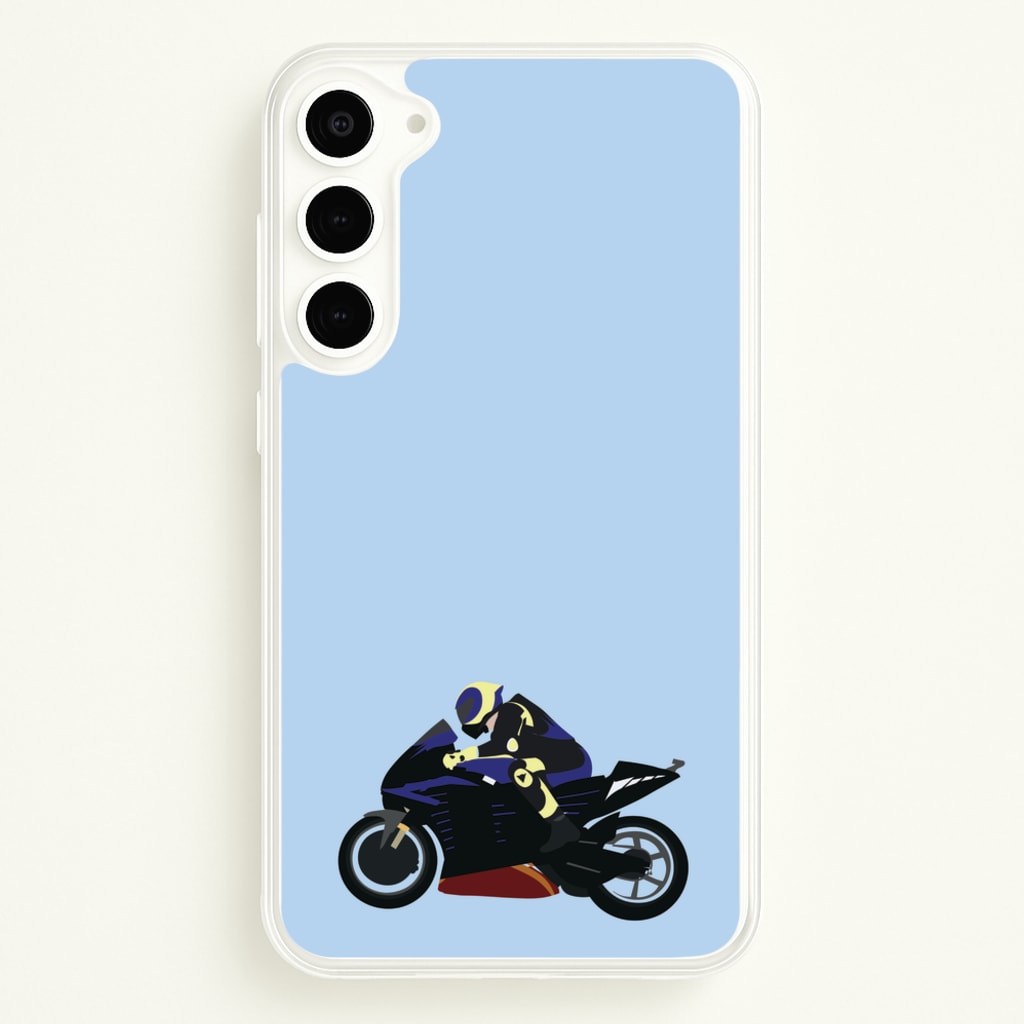 Purple Motorbike - Motorbike - Moto GP Phone Case for Galaxy S23