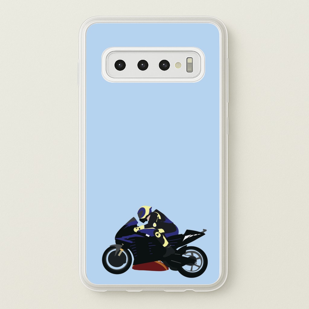 Purple Motorbike - Motorbike - Moto GP Phone Case for Galaxy S10 Plus