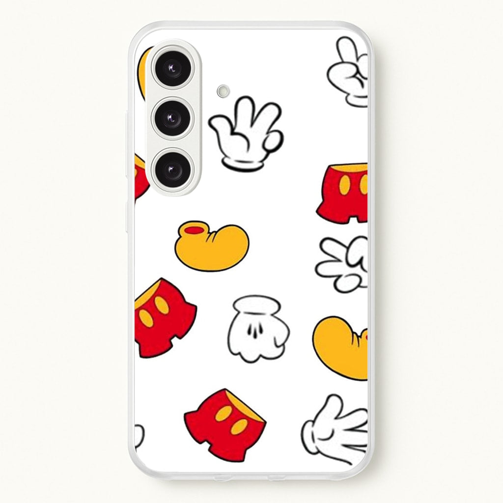 Mouse Gloves, Shorts and Shoes - Disney Phone Case for Galaxy S24FE