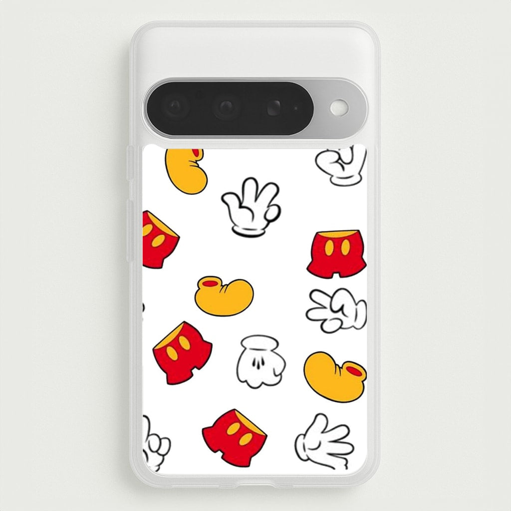 Mouse Gloves, Shorts and Shoes Phone Case for Google Pixel 10 Pro XL