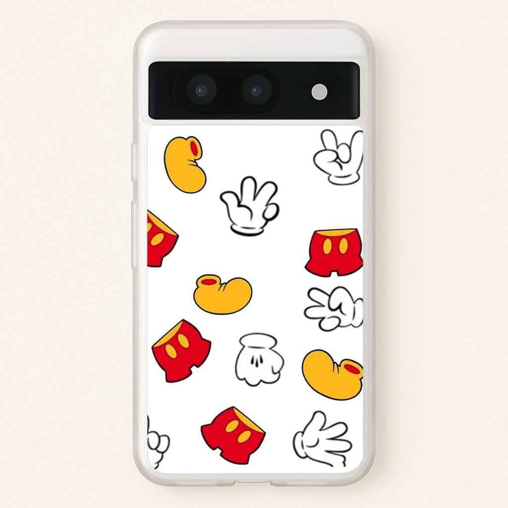 Mouse Gloves, Shorts and Shoes - Disney Phone Case for Google Pixel 8a