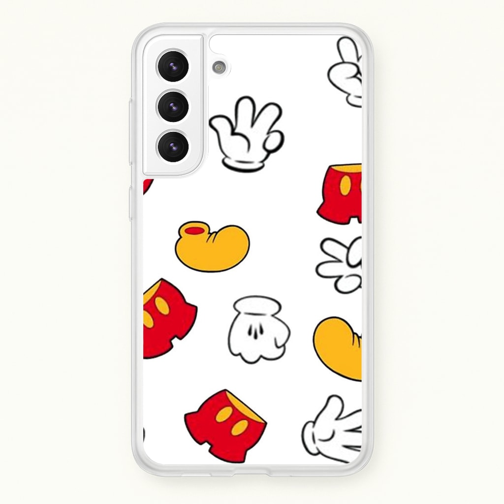 Mouse Gloves, Shorts and Shoes - Disney Phone Case for Galaxy S21FE