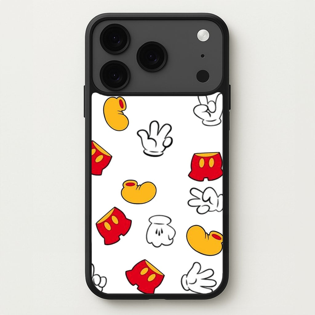 Mouse Gloves, Shorts and Shoes Phone Case for iPhone 17 Pro Max