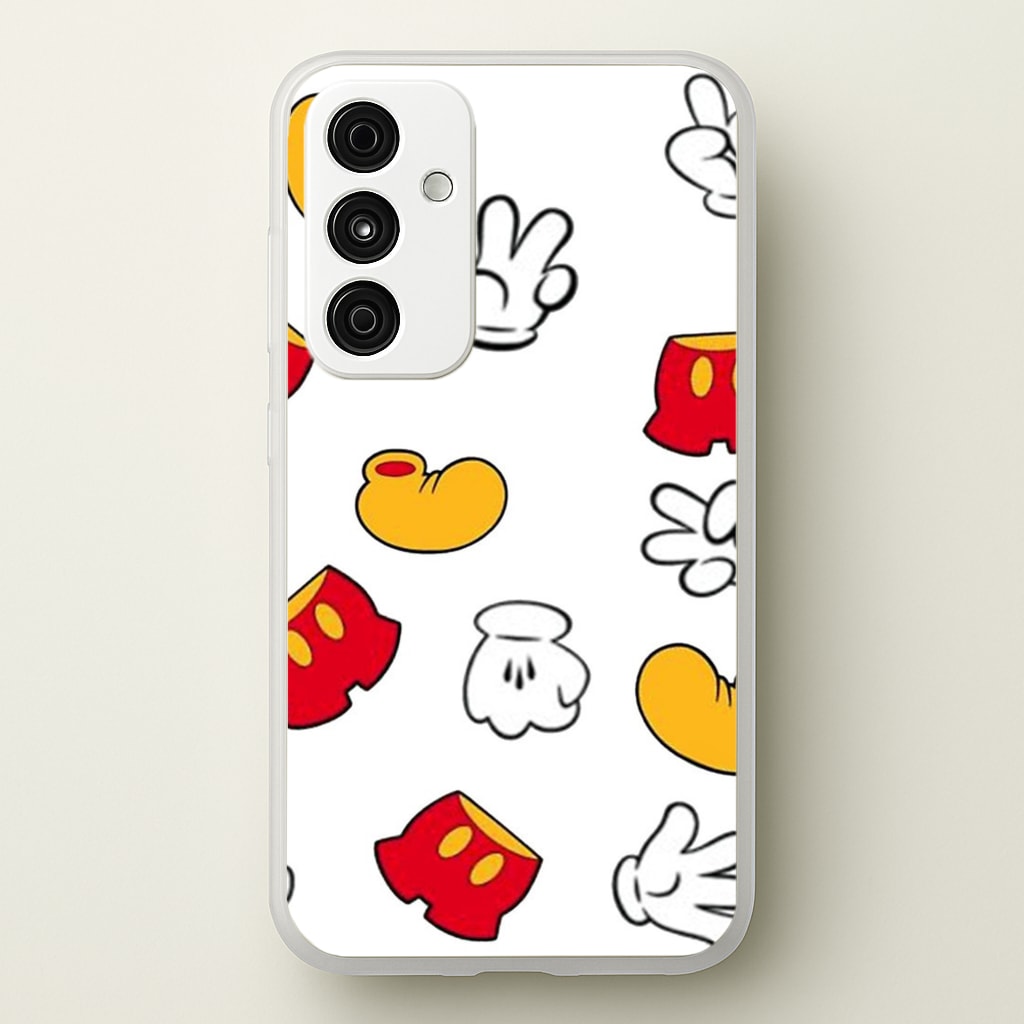 Mouse Gloves, Shorts and Shoes - Disney Phone Case for Galaxy A35
