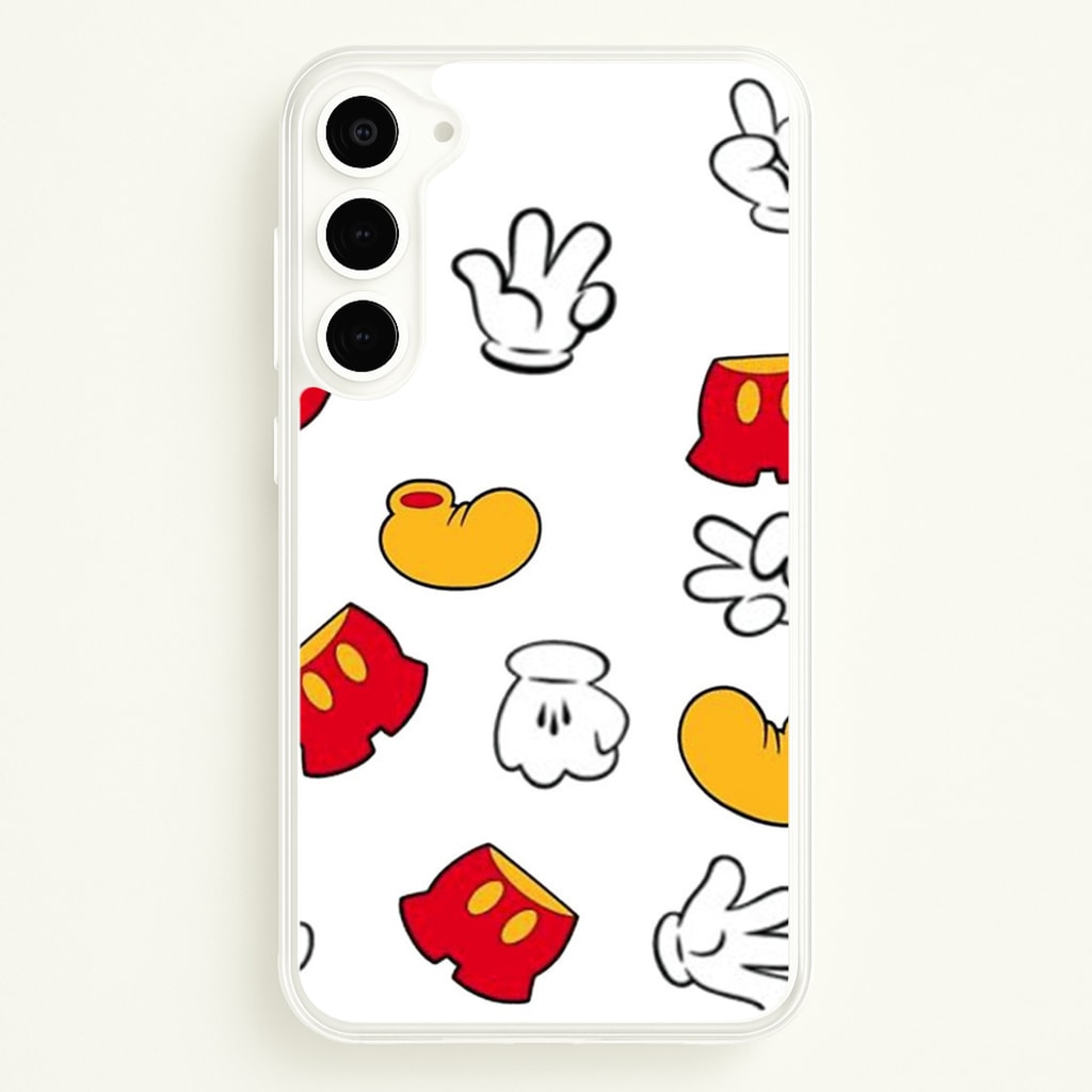 Mouse Gloves, Shorts and Shoes - Disney Phone Case for Galaxy S23
