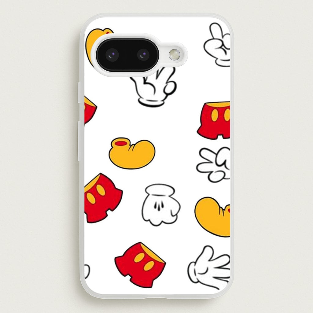 Mouse Gloves, Shorts and Shoes - Disney Phone Case for Google Pixel 9a