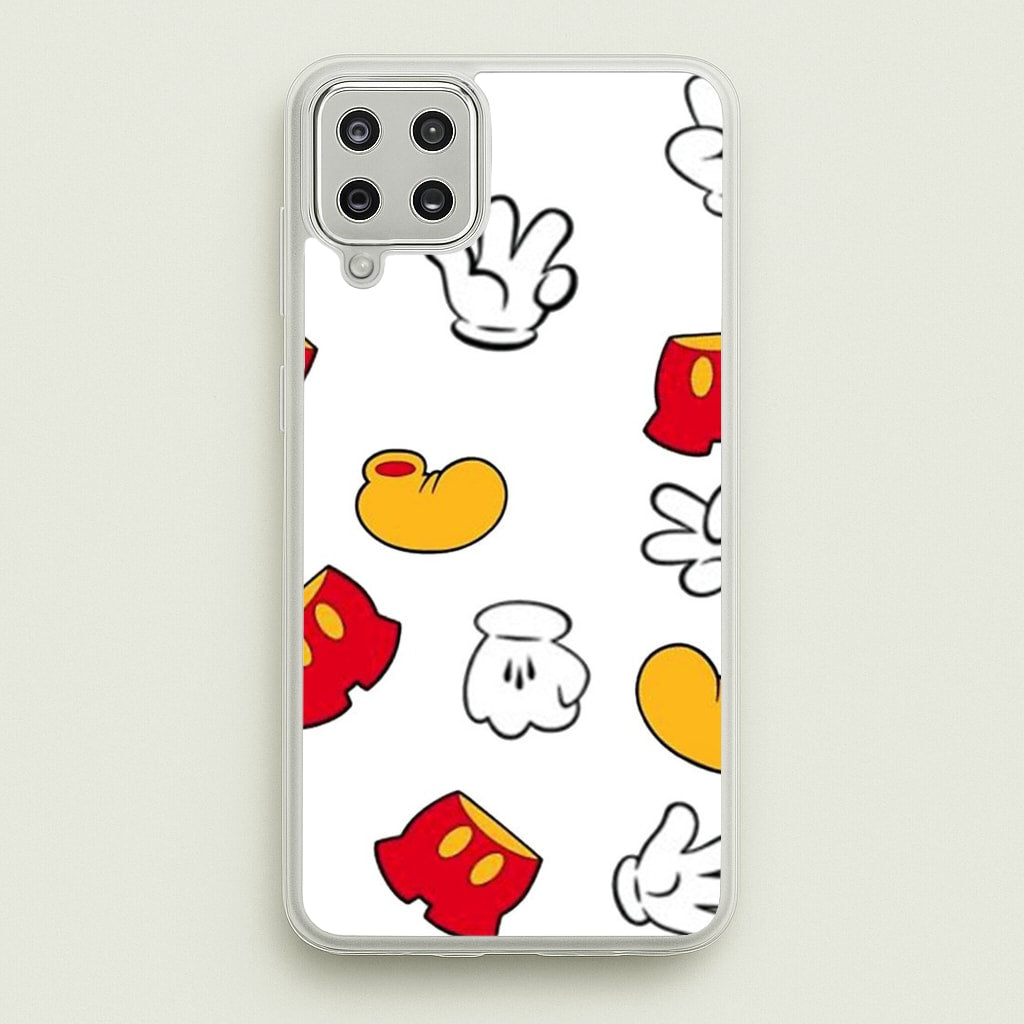 Mouse Gloves, Shorts and Shoes - Disney Phone Case for Galaxy A12