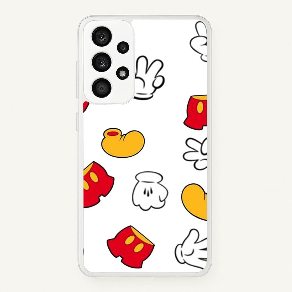 Mouse Gloves, Shorts and Shoes - Disney Phone Case for Galaxy A53