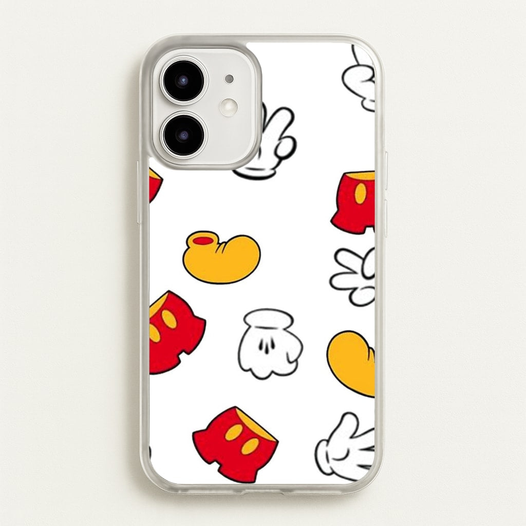 Mouse Gloves, Shorts and Shoes - Disney Phone Case for iPhone 12 / 12 Pro