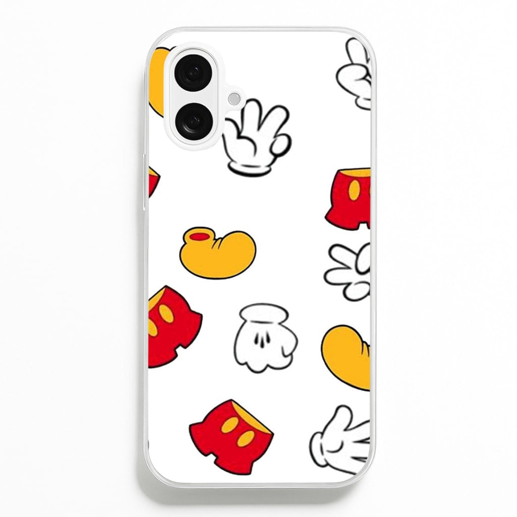 Mouse Gloves, Shorts and Shoes Phone Case