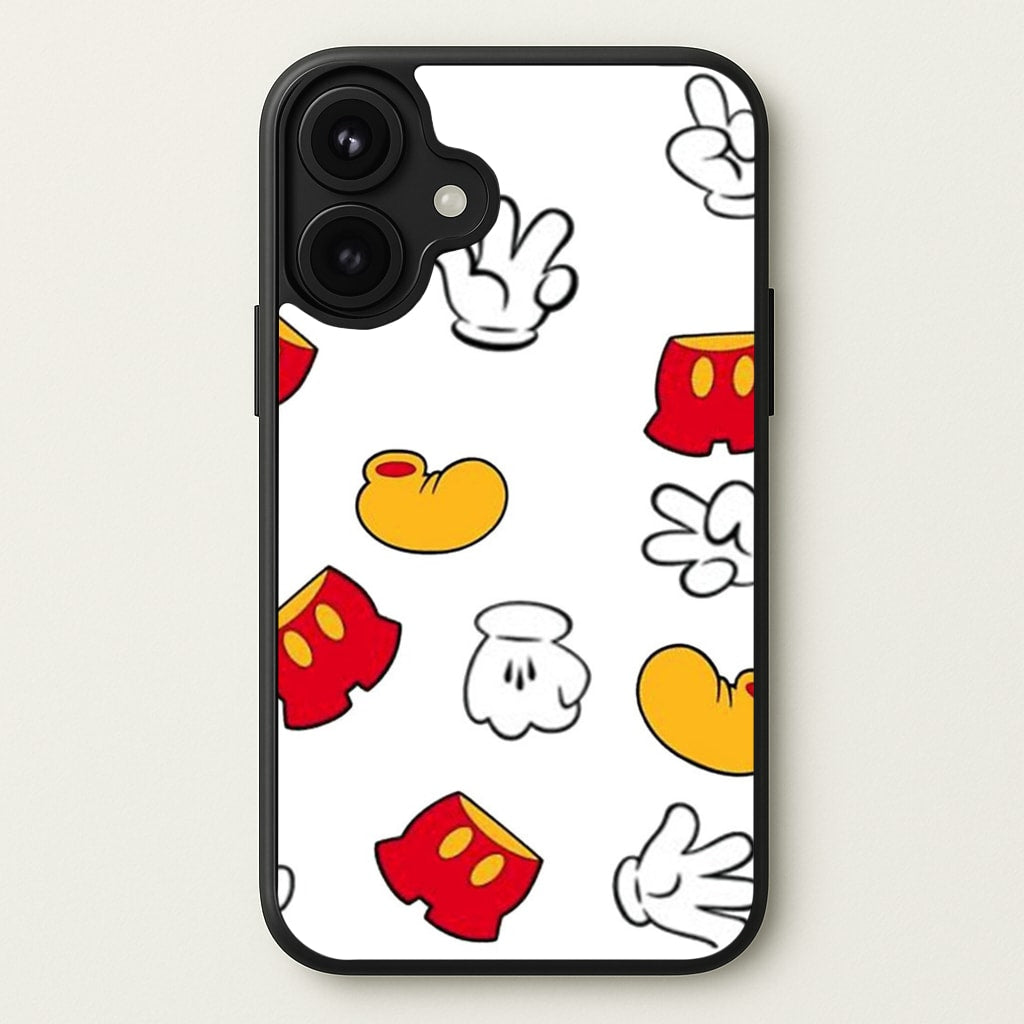 Mouse Gloves, Shorts and Shoes Phone Case for iPhone 17