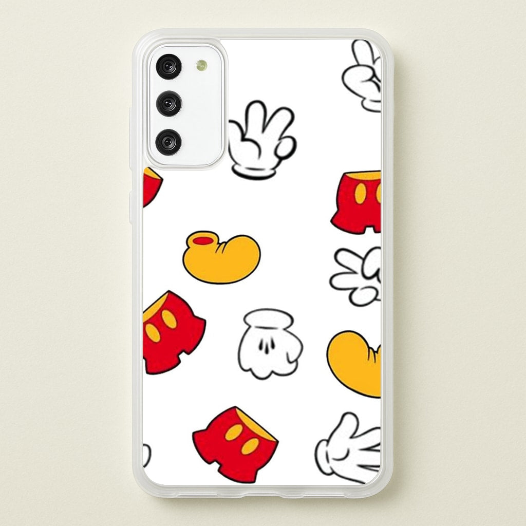 Mouse Gloves, Shorts and Shoes - Disney Phone Case for Galaxy S20FE